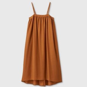 A New Day brown trapeze dress